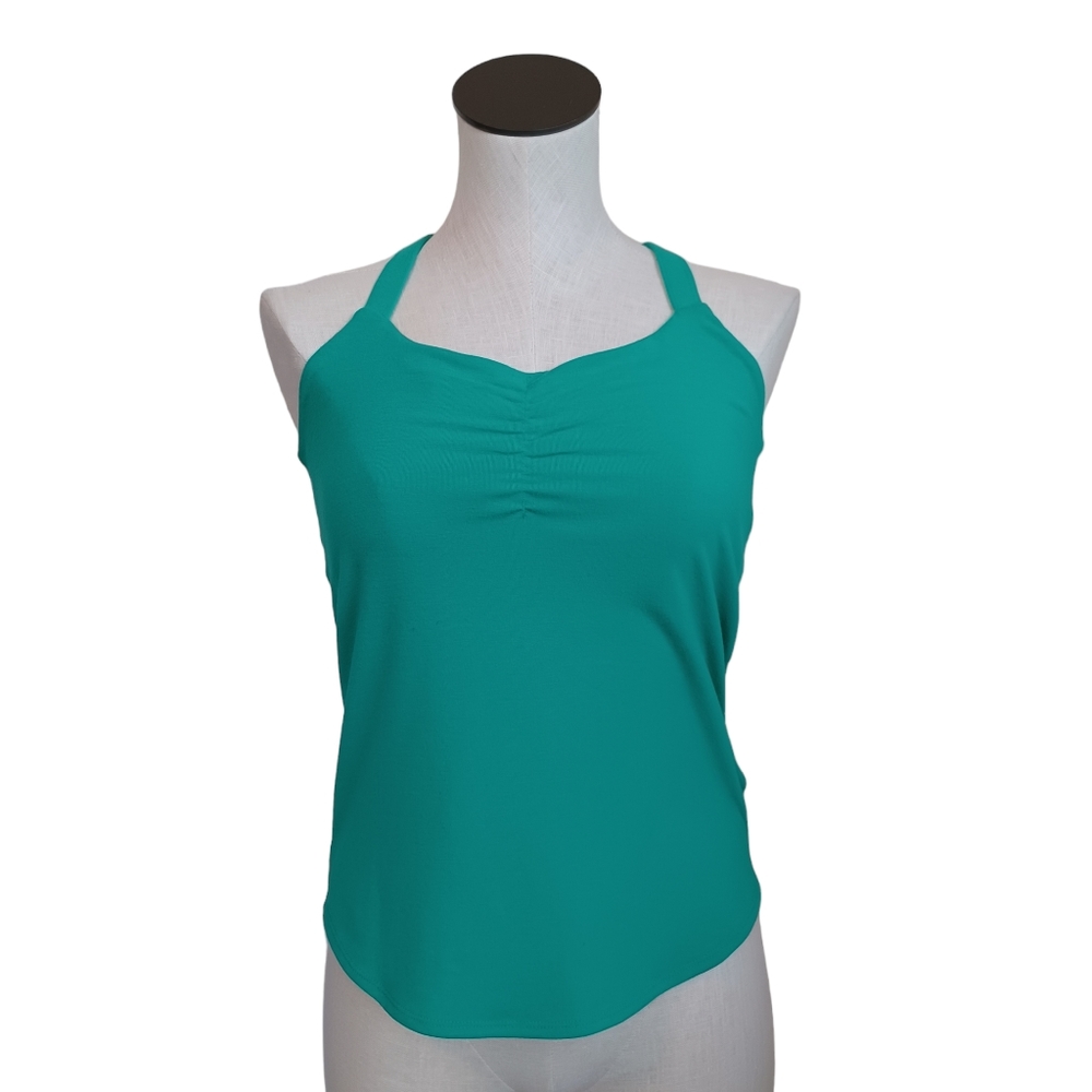 Marmot Tank Top Green Workout Yoga Running Cross Back Womens Medium